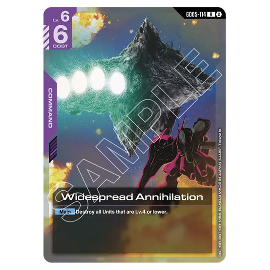 Widespread Annihilation GD05-114 card from the Gundam Card Game set Freedom Ascension