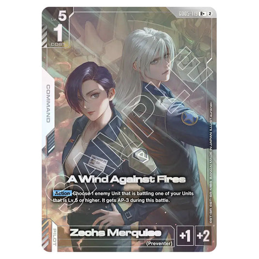 A Wind Against Fires GD05-119_p1 card from the Gundam Card Game set Freedom Ascension