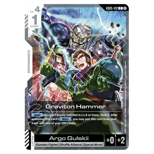 Graviton Hammer GD05-122 card from the Gundam Card Game set Freedom Ascension