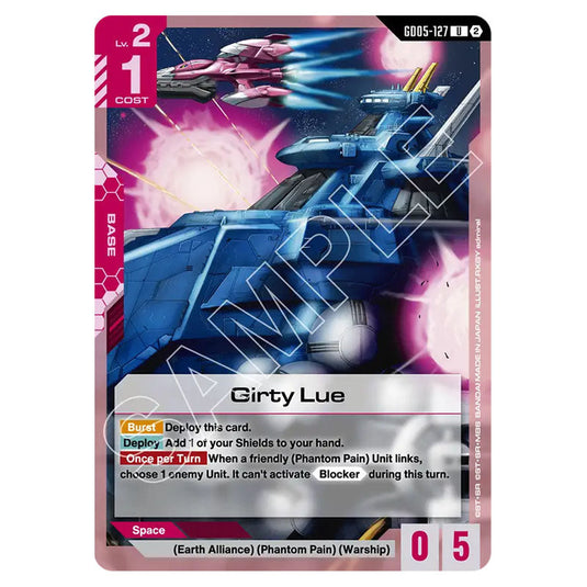 Girty Lue GD05-127 card from the Gundam Card Game set Freedom Ascension