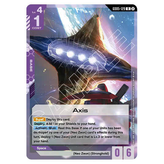 Axis GD05-129 card from the Gundam Card Game set Freedom Ascension