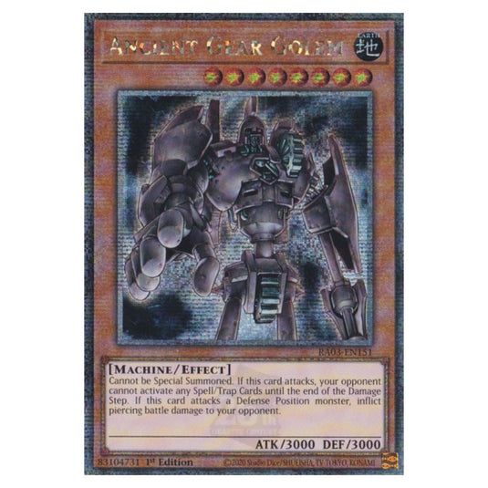 Yu-Gi-Oh! - Quarter Century Bonanza - Ancient Gear Golem (Quarter Century Secret Rare) RA03-EN151