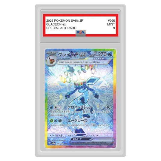 Pokemon - Terastal Festival - Glaceon ex - #206 (PSA 9 Graded Slab)