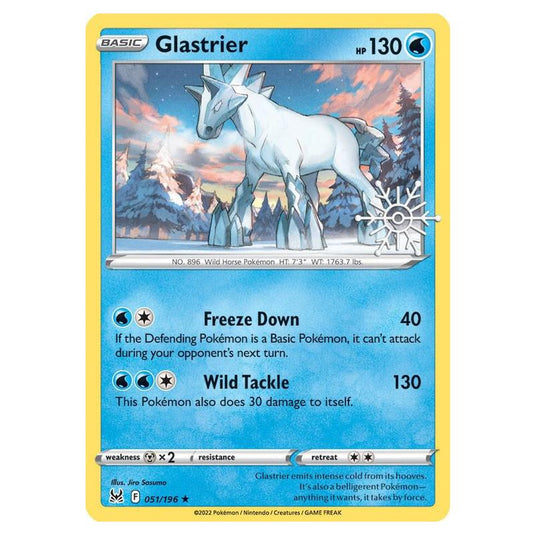 Pokemon - Sword & Shield - Lost Origin - Glastrier - 051/196 (Holiday Calendar Stamped)