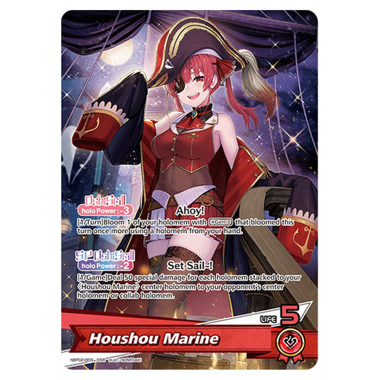 Houshou Marine is a Oshi Card From the Hololive Official Card Game Set Quintet Spectrum hBP02-003
