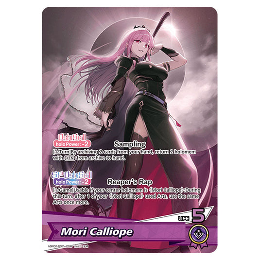 Mori Calliope is a Oshi Card From the Hololive Official Card Game Set Quintet Spectrum hBP02-007