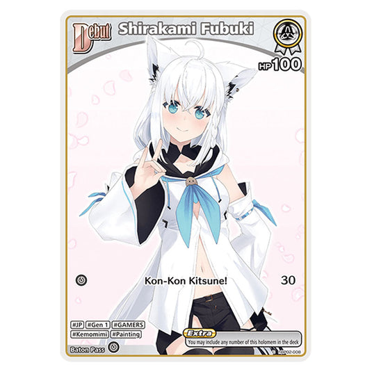 Shirakami Fubuki is a holomem Card From the Hololive Official Card Game Set Quintet Spectrum hBP02-008