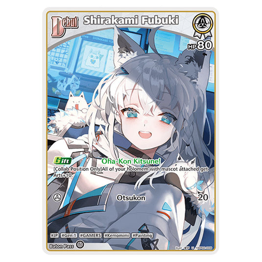 Shirakami Fubuki is a holomem Card From the Hololive Official Card Game Set Quintet Spectrum hBP02-009