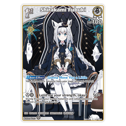 Shirakami Fubuki is a holomem Card From the Hololive Official Card Game Set Quintet Spectrum hBP02-012
