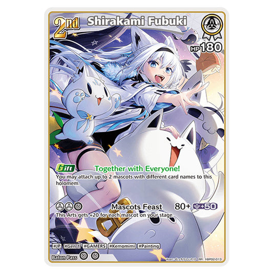 Shirakami Fubuki is a holomem Card From the Hololive Official Card Game Set Quintet Spectrum hBP02-013