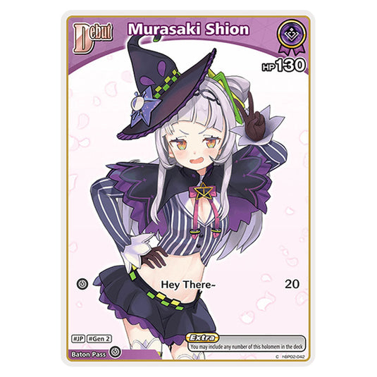 Murasaki Shion is a holomem Card From the Hololive Official Card Game Set Quintet Spectrum hBP02-042