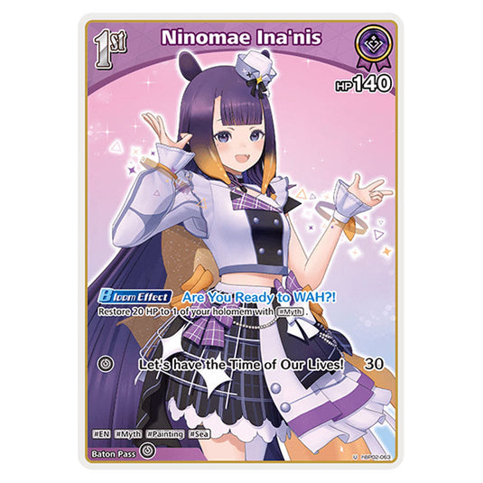 Ninomae Ina'nis is a holomem Card From the Hololive Official Card Game Set Quintet Spectrum hBP02-063