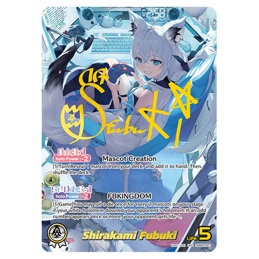 Shirakami Fubuki is a Oshi Card From the Hololive Official Card Game Set Quintet Spectrum hBP02-001a
