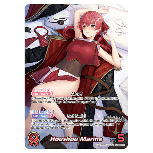 Houshou Marine is a Oshi Card From the Hololive Official Card Game Set Quintet Spectrum hBP02-003