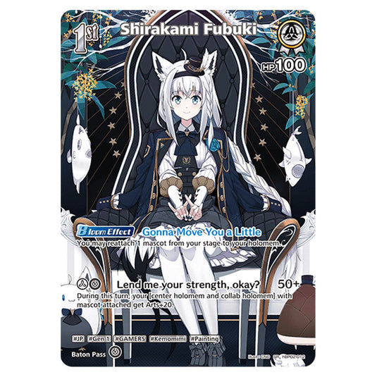 Shirakami Fubuki is a holomem Card From the Hololive Official Card Game Set Quintet Spectrum hBP02-012