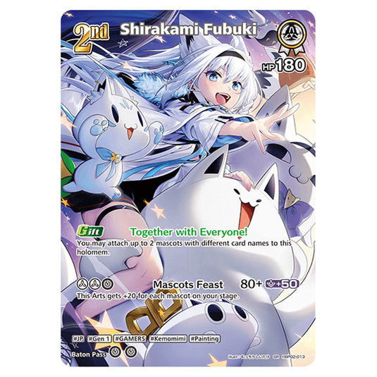 Shirakami Fubuki is a holomem Card From the Hololive Official Card Game Set Quintet Spectrum hBP02-013