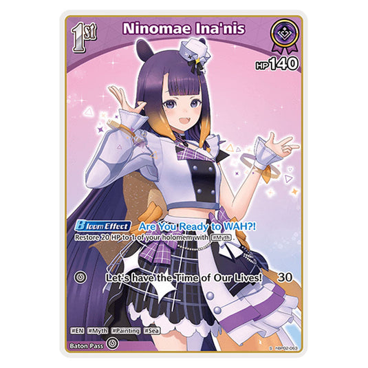 Ninomae Ina'nis is a holomem Card From the Hololive Official Card Game Set Quintet Spectrum hBP02-063