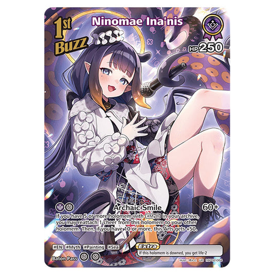 Ninomae Ina'nis is a Buzz holomem Card From the Hololive Official Card Game Set Quintet Spectrum hBP02-064a