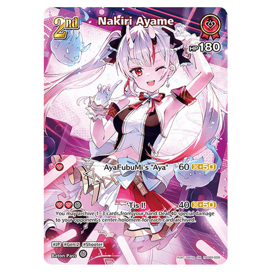 Nakiri Ayame is a holomem Card From the Hololive Official Card Game Set Quintet Spectrum hSD02-009