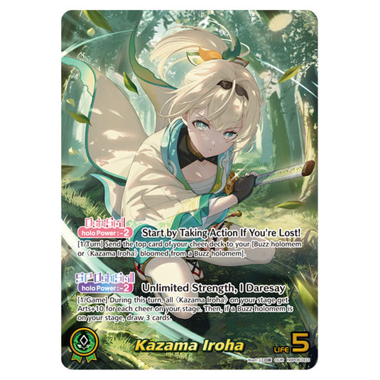 Kazama Iroha is a Oshi Card From the Hololive Official Card Game Set Ayakashi Vermilion hBP06-003a