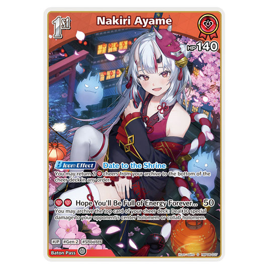 Nakiri Ayame is a holomem Card From the Hololive Official Card Game Set Ayakashi Vermilion hBP06-037