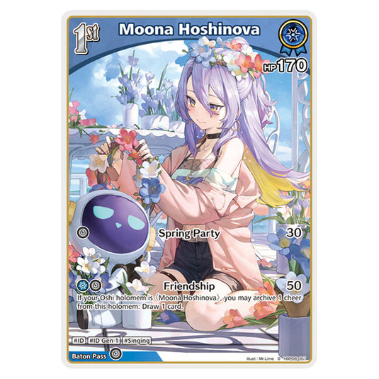 Moona Hoshinova is a holomem Card From the Hololive Official Card Game Set Ayakashi Vermilion hBP06-051