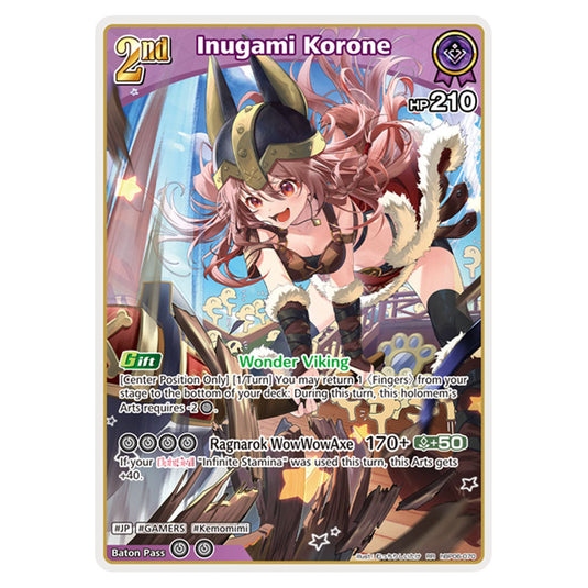 Inugami Korone is a holomem Card From the Hololive Official Card Game Set Ayakashi Vermilion hBP06-070
