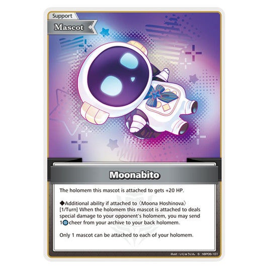 Moonabito is a Support,Mascot Card From the Hololive Official Card Game Set Ayakashi Vermilion hBP06-101a