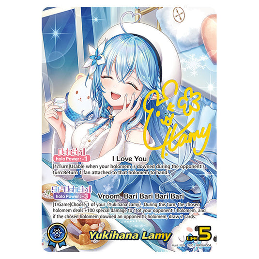 Yukihana Lamy is a Oshi Card From the Hololive Official Card Game Set Curious Universe hBP04-004b