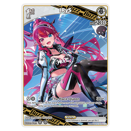 IRyS is a Buzz holomem Card From the Hololive Official Card Game Set Curious Universe hBP04-015