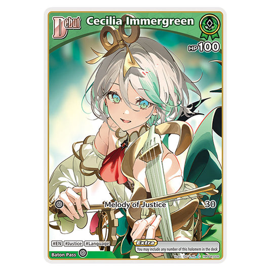Cecilia Immergreen is a holomem Card From the Hololive Official Card Game Set Curious Universe hBP04-028