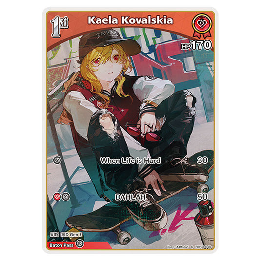Kaela Kovalskia is a holomem Card From the Hololive Official Card Game Set Curious Universe hBP04-040