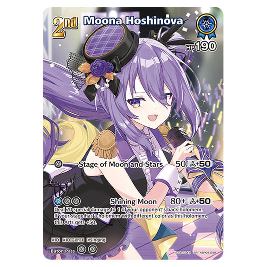 Moona Hoshinova is a holomem Card From the Hololive Official Card Game Set Curious Universe hBP04-049a