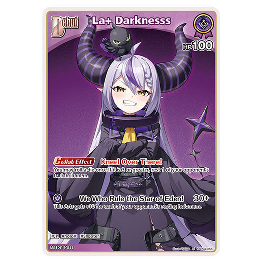 La+ Darknesss is a holomem Card From the Hololive Official Card Game Set Curious Universe hBP04-055