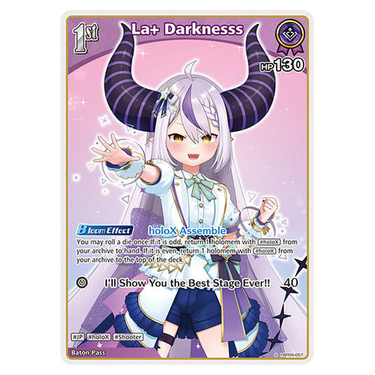 La+ Darknesss is a holomem Card From the Hololive Official Card Game Set Curious Universe hBP04-057a