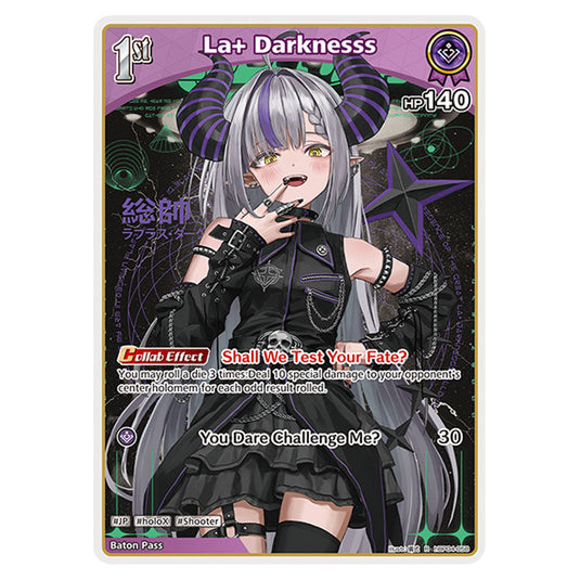 La+ Darknesss is a holomem Card From the Hololive Official Card Game Set Curious Universe hBP04-058