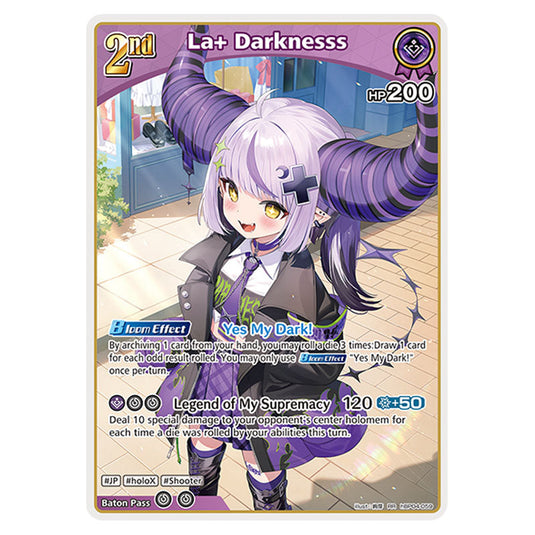 La+ Darknesss is a holomem Card From the Hololive Official Card Game Set Curious Universe hBP04-059