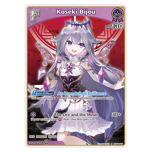Koseki Bijou is a holomem Card From the Hololive Official Card Game Set Curious Universe hBP04-065a