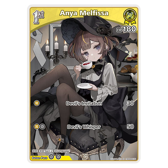 Anya Melfissa is a holomem Card From the Hololive Official Card Game Set Curious Universe hBP04-075a