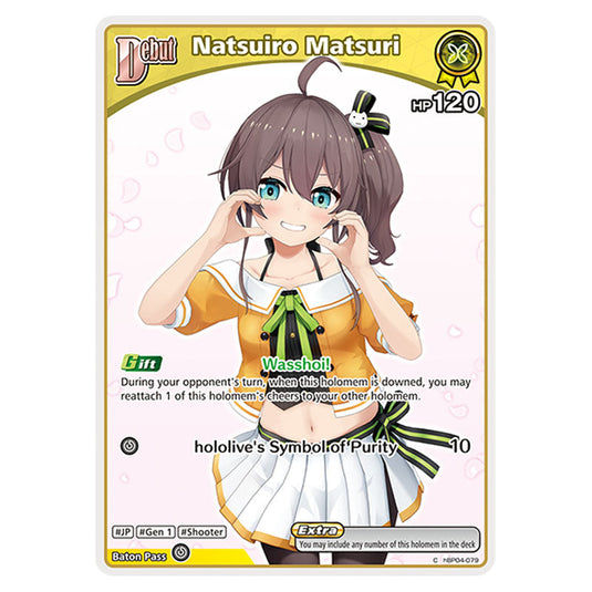 Natsuiro Matsuri is a holomem Card From the Hololive Official Card Game Set Curious Universe hBP04-079