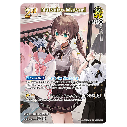 Natsuiro Matsuri is a holomem Card From the Hololive Official Card Game Set Curious Universe hBP04-082b