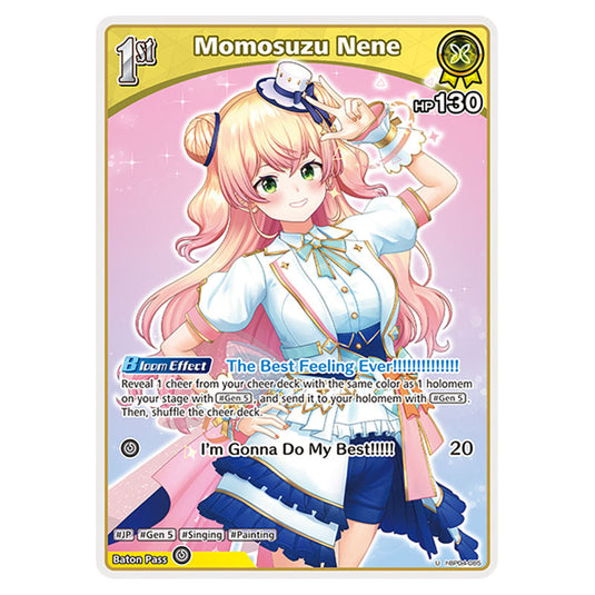 Momosuzu Nene is a holomem Card From the Hololive Official Card Game Set Curious Universe hBP04-085