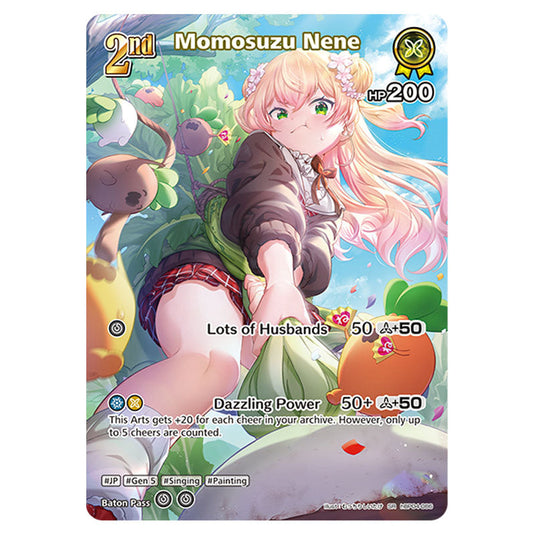 Momosuzu Nene is a holomem Card From the Hololive Official Card Game Set Curious Universe hBP04-086b