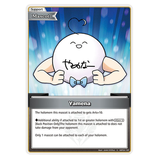 Yamena is a Support,Mascot Card From the Hololive Official Card Game Set Curious Universe hBP04-102