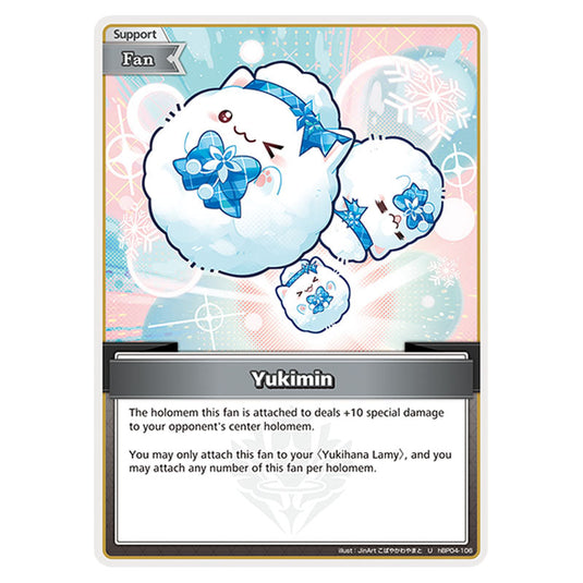 Yukimin is a Support,Fan Card From the Hololive Official Card Game Set Curious Universe hBP04-106