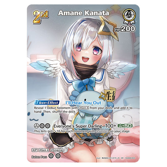 Amane Kanata is a holomem Card From the Hololive Official Card Game Set Curious Universe hSD08-003a
