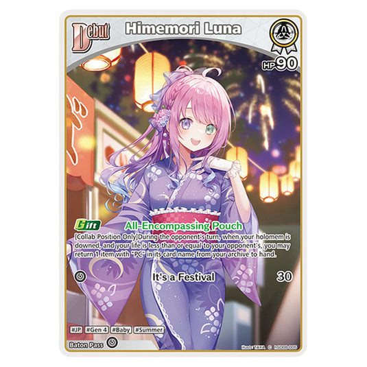 Himemori Luna is a holomem Card From the Hololive Official Card Game Set Curious Universe hSD08-005