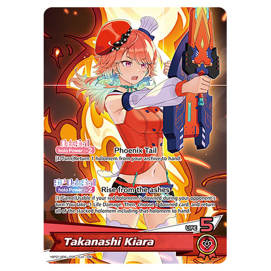 Takanashi Kiara is a Oshi Card From the Hololive Official Card Game Set Blooming Radiance hBP01-006-OSR