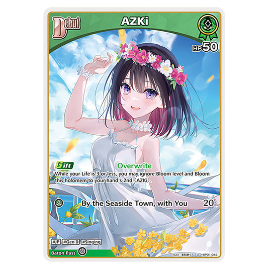 AZKi is a holomem Card From the Hololive Official Card Game Set Blooming Radiance hBP01-045-U