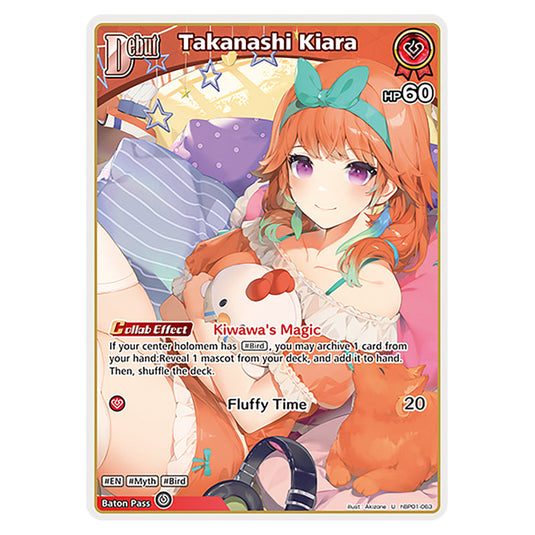 Takanashi Kiara is a holomem Card From the Hololive Official Card Game Set Blooming Radiance hBP01-063-U